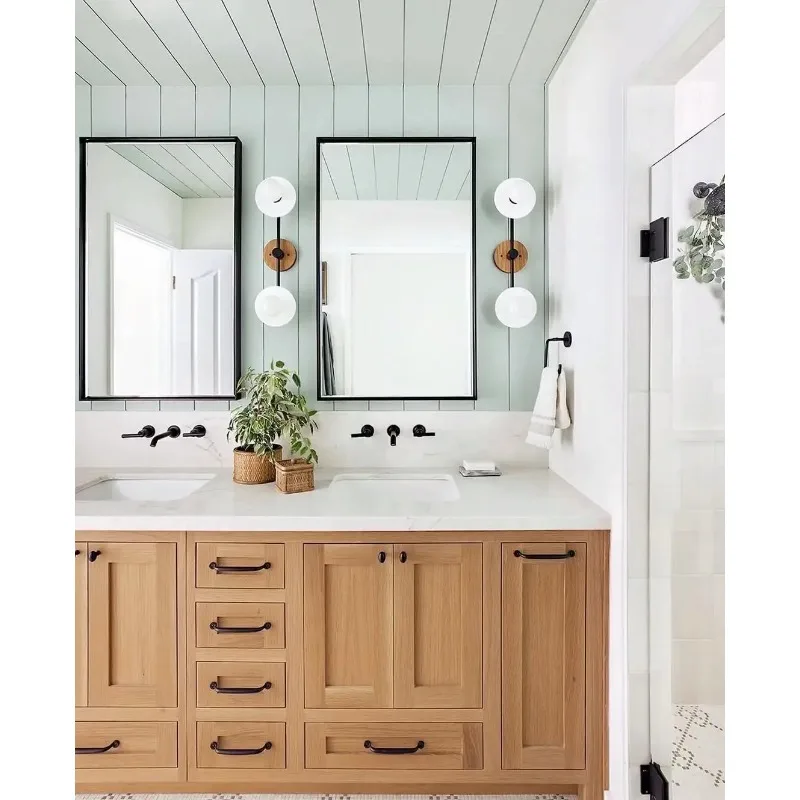 

Заводская поставка туалетного столика из нержавеющей стали для ванной комнаты, настенный туалетный столик для ванной комнаты с мягким закрыванием, французский набор шкафов для ванной комнаты