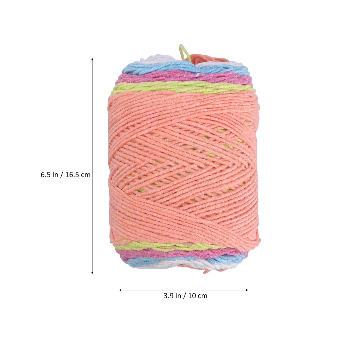 1 rolka tęczowej, kolorowej włóczki dziewiarskiej, wysokiej jakości mieszanka bawełny i akrylu, odporna na mechacenie, miękka, gruba, ręcznie robiona wełna do szydełkowania czapek.