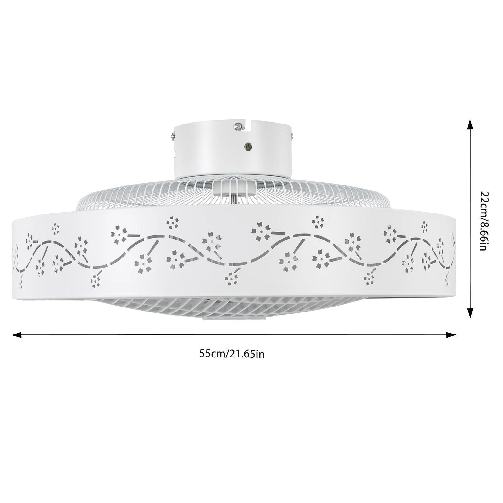 Flush Mount Ceiling Fan Light, Modern Ceiling Fan Light, Smart Ceiling Fan Light with Remote Control For Living Rooms, Bedrooms