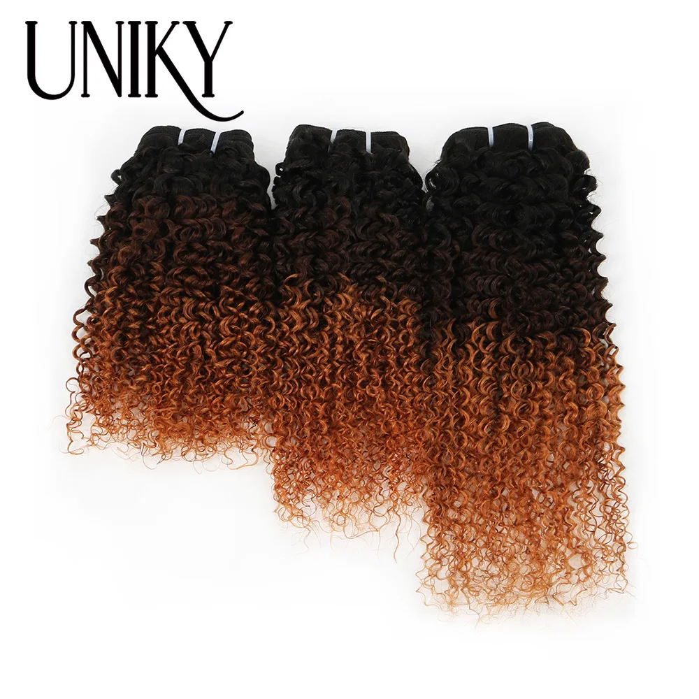 UNIKY 1B27 Kinky Curly Human Hair Weave Bundles 1B30 Hair Extension 100% Human Hair For Women Curly Hair Bundles