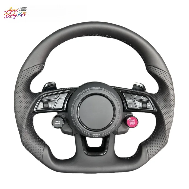 For A1 A3 A4 A4L A5 B8 A6 Q5 Q7 RS4 RS3 RS7 RS6 S8 Old New Model Premium Leather Audi Sport Steering Wheel Without Airbag