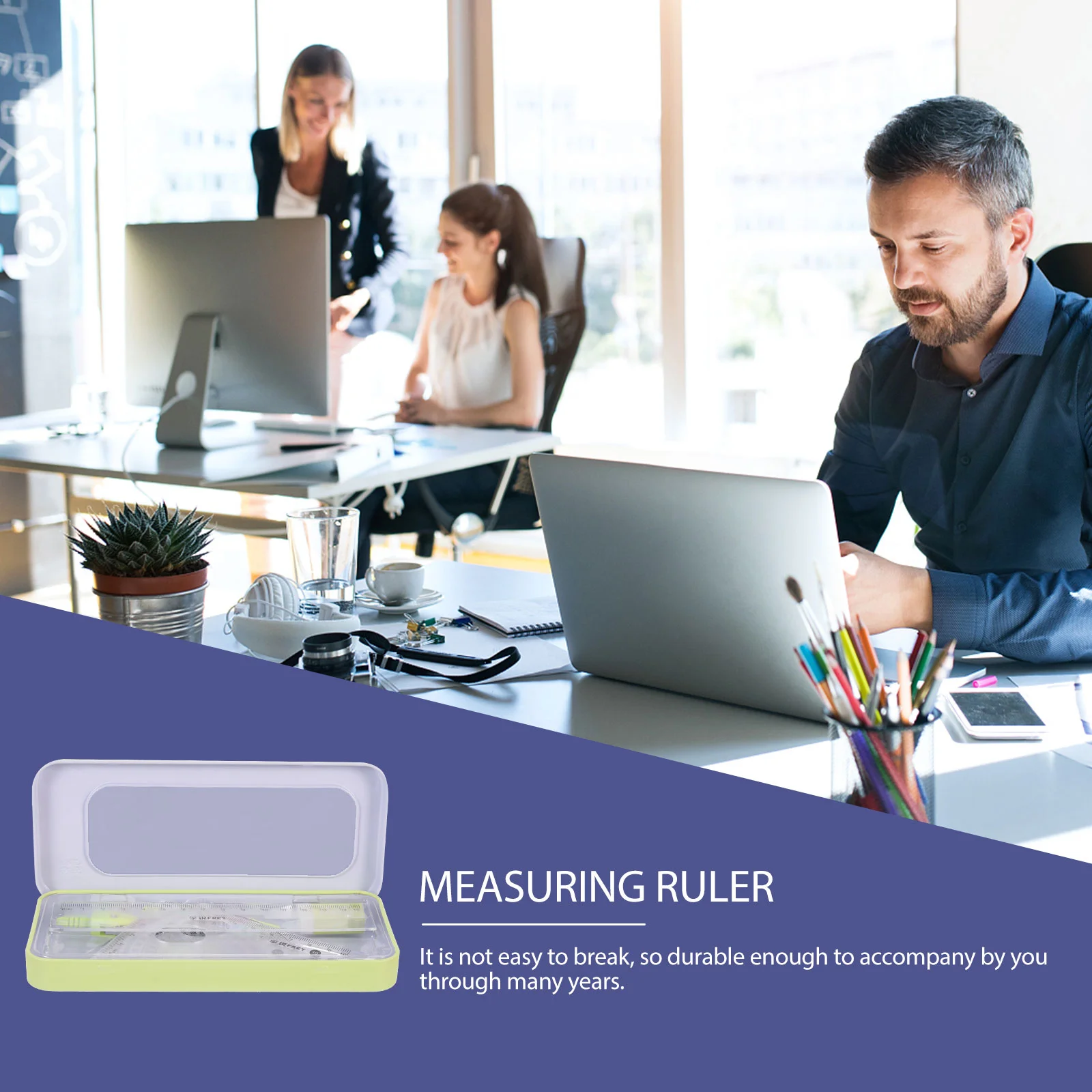 Compass Set Precise Protractor Drawing Compasses School Supply Engineering Kit Multifunctional Drafting Tool Blue Pupils