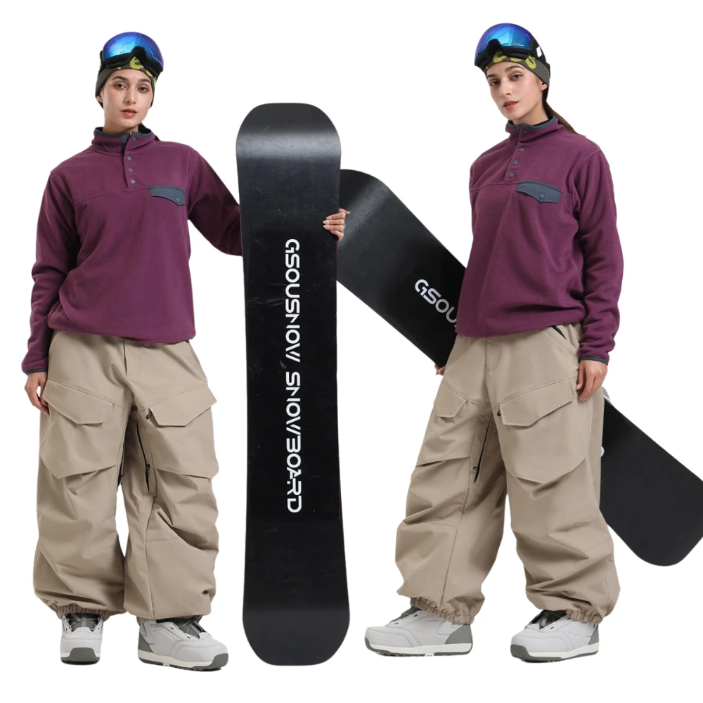 Gsou Snow pantalons de Ski amples en plein air coupe-vent résistant à l'usure chaud respirant pantalons de sport sports de plein air vêtements imperméables