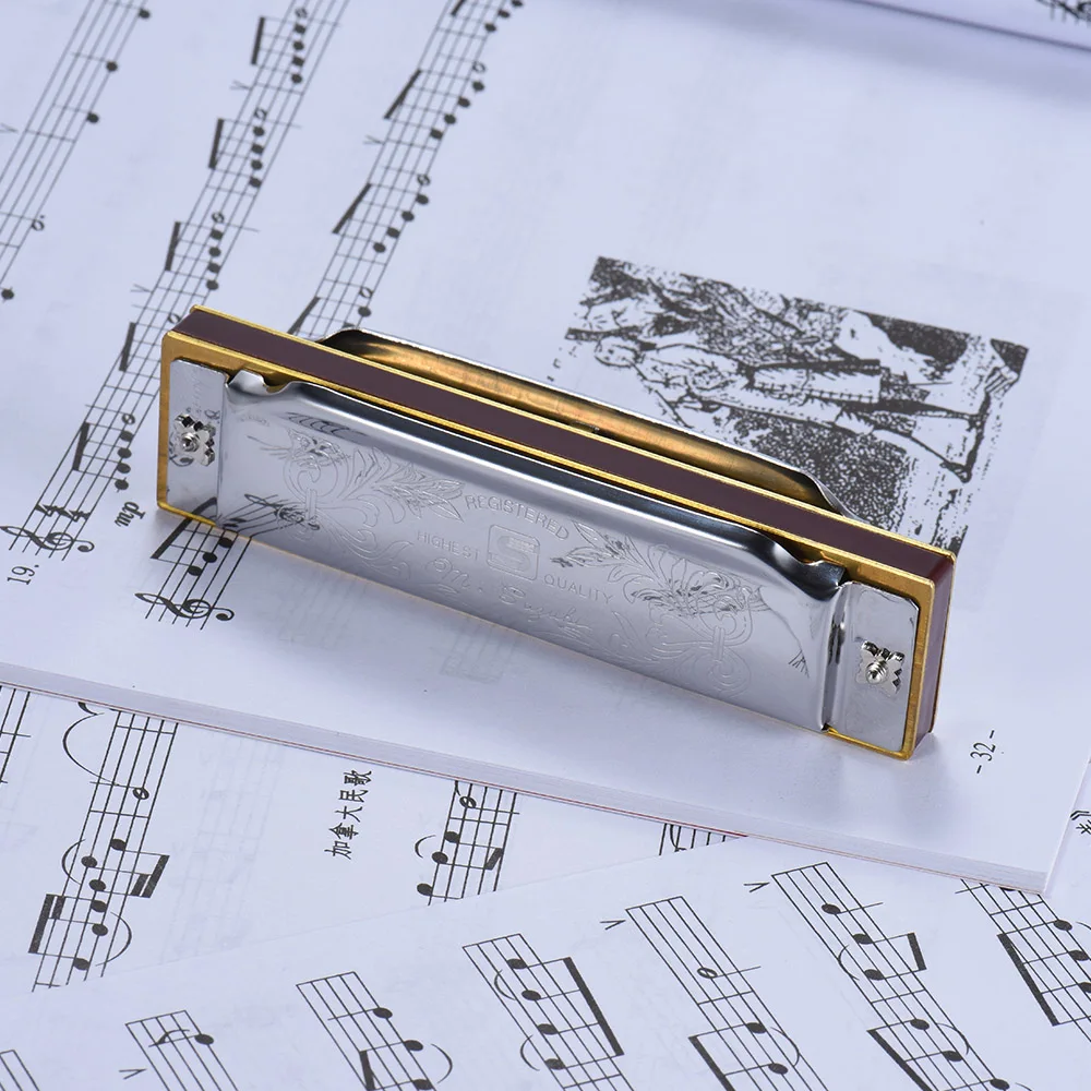 10-Loch-Mundharmonika, pädagogisch wertvoll, 1072-F Folkmaster Standard 10-Loch Diatonische Mundharmonika in F, 20 Töne, für Anfänger und Schüler