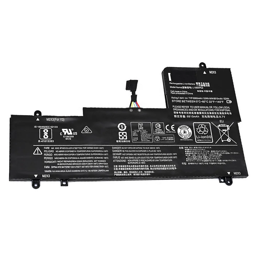 Imagem -06 - Brandnew Genuíno Original L15m4pc2 7.6v 53wh Bateria do Portátil para Lenovo Ideapad Yoga 71014ikb 710-14isk 710-151kb 710-15ikb