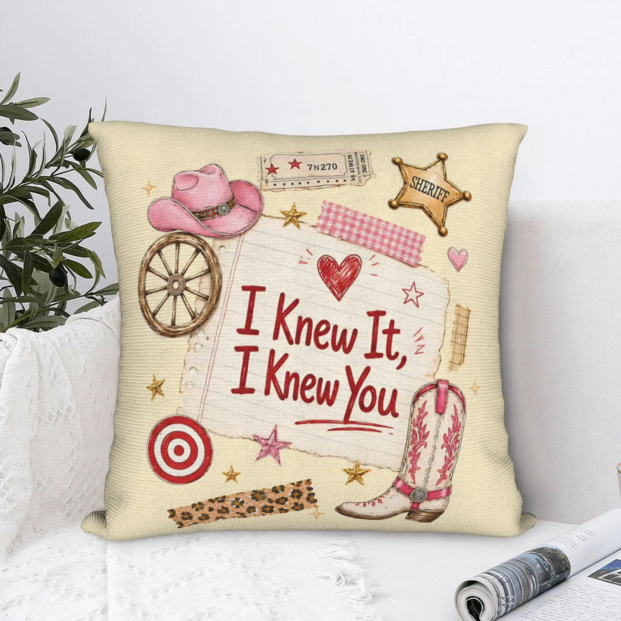 I Knew It I Knew You Square Pillow Covers Polyester Bed Car TS5 Cushion Cover Cute Decor Pillowcase 45*45