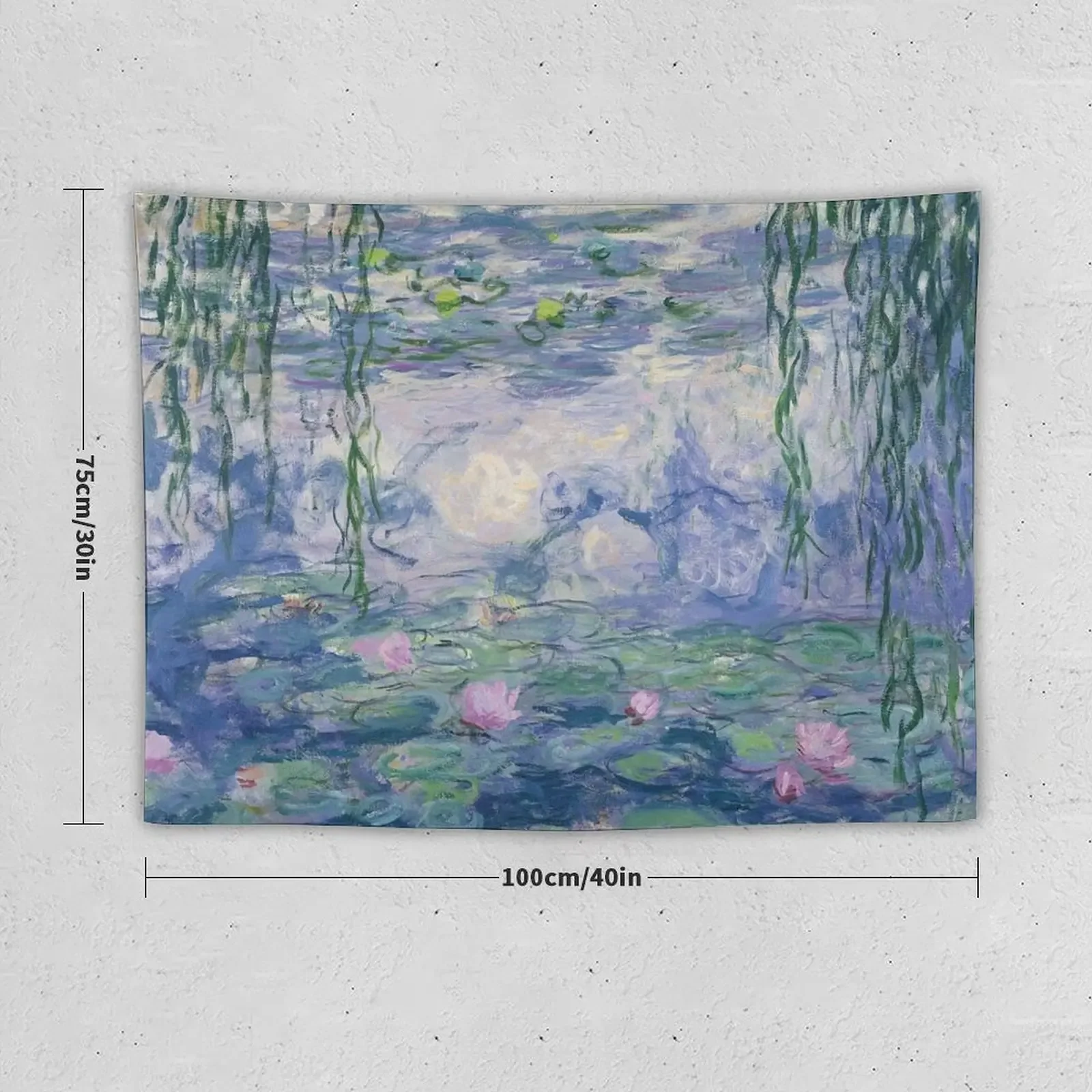 Water Lillies Tapestry Aesthetic Room Decor Korean Decor For Room Tapestry