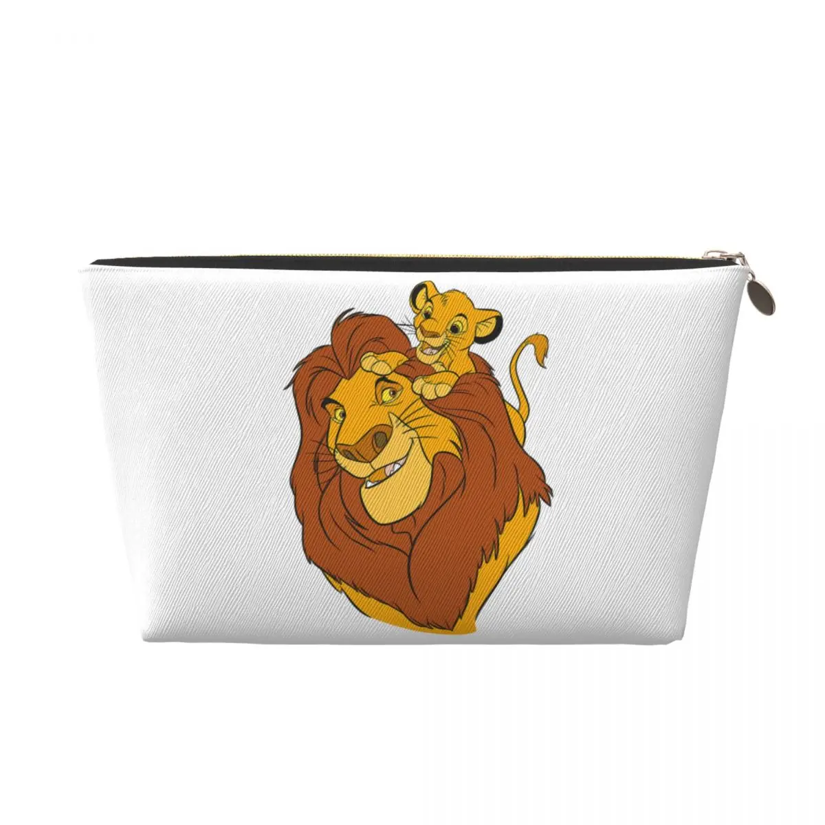Neceser de viaje personalizado del Rey León Simba y Mufasa para padre e hijo, organizador de cosméticos de maquillaje para mujer, Kit Dopp de almacenamiento de belleza