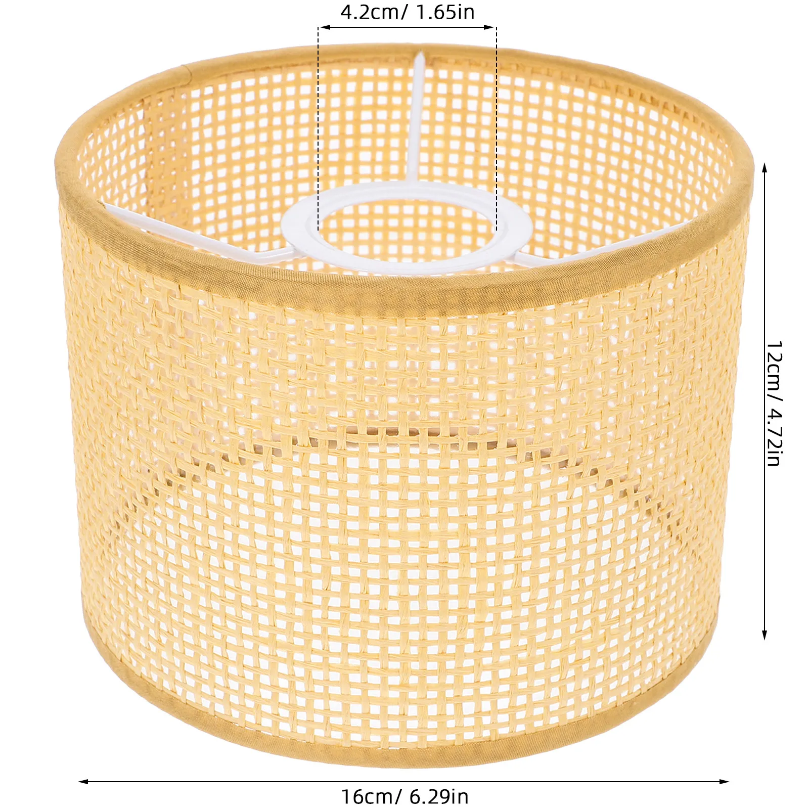 Rattan Lamp Shade Delicate Woven Bamboo Lampshade Indoor Soft Light Protective Cover Decorative Lamp Accessory