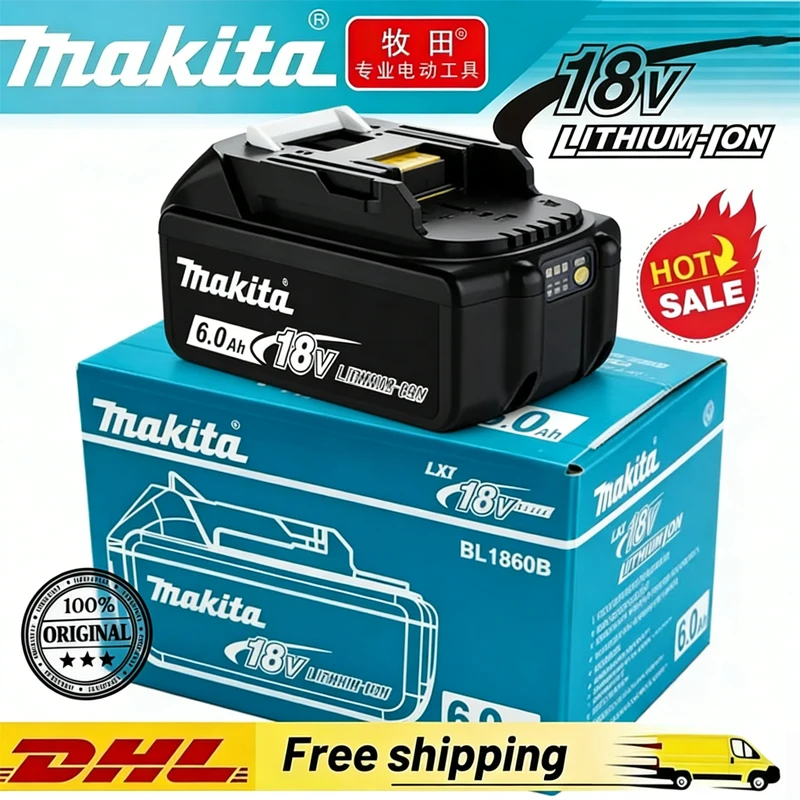 

6000mAh Genuine makita 6ah Battery Power Tools Li-ion Replacement LXT BL1850 BL1840 for 18V Screwdriver with BMS 18v battery