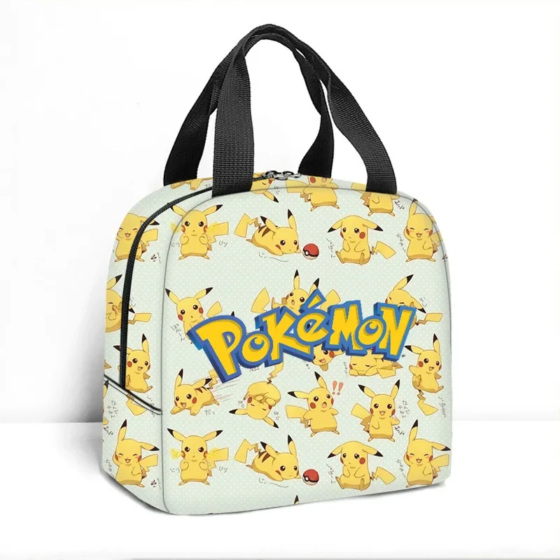 Anime Pokemon Gengar Pikachu Cooler Lunch Box Portable Insulated Canvas Lunch Bag Thermal Food Picnic Lunch Bags for Women Kids