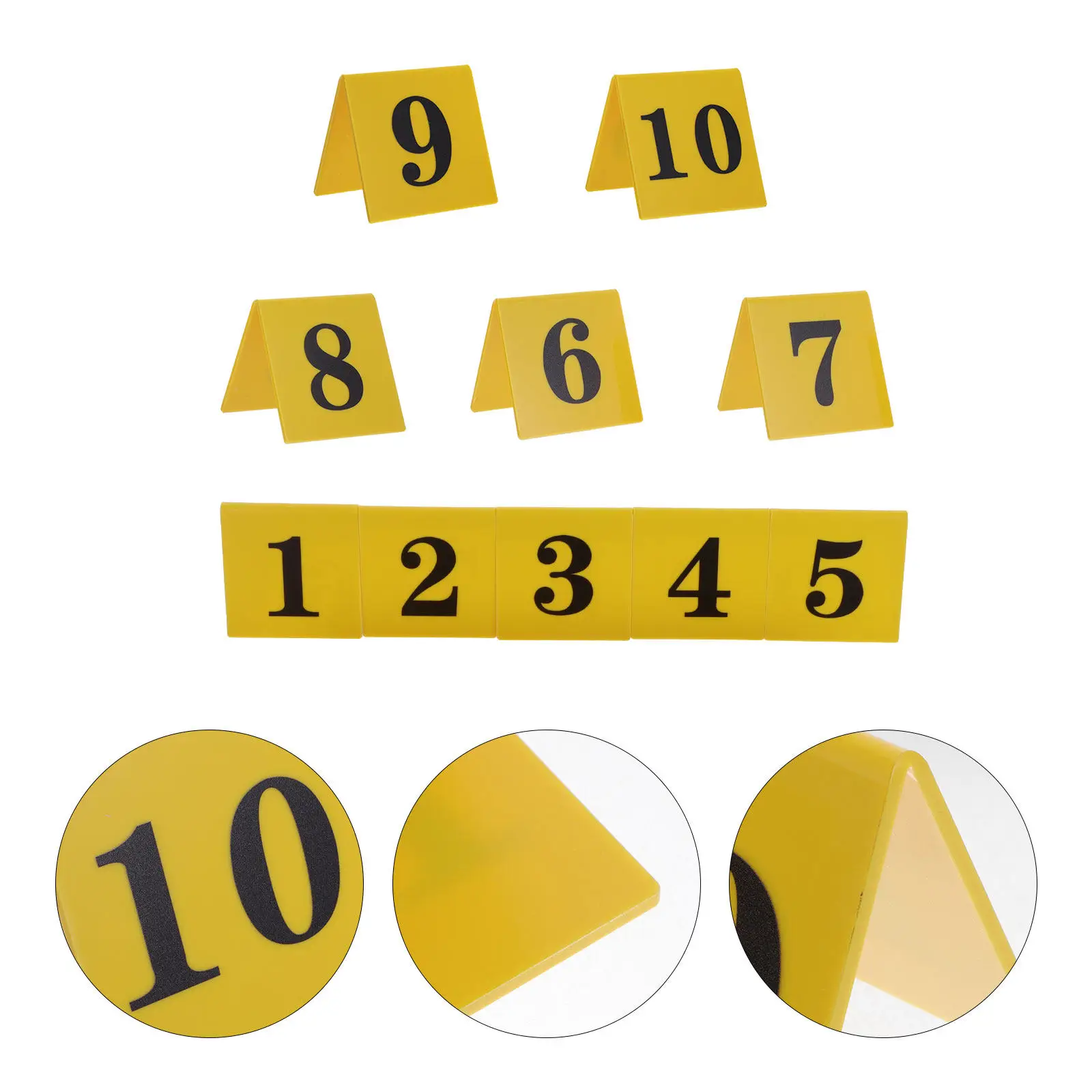 10Pcs Number Marking Plates Crime Scene Evidence Markers for Detective Themed Party Crime Investigation Games Halloween Scene
