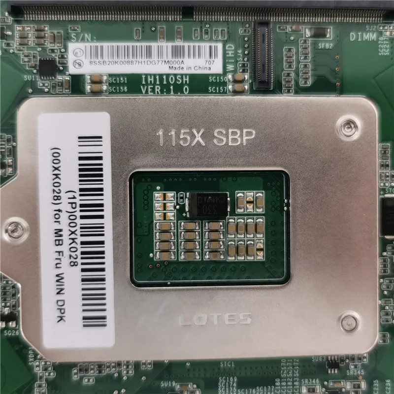 Original Motherboard Ideacentre 610S-02ISH M6600q IH110SH 00XK028 Fully Tested Good Quality