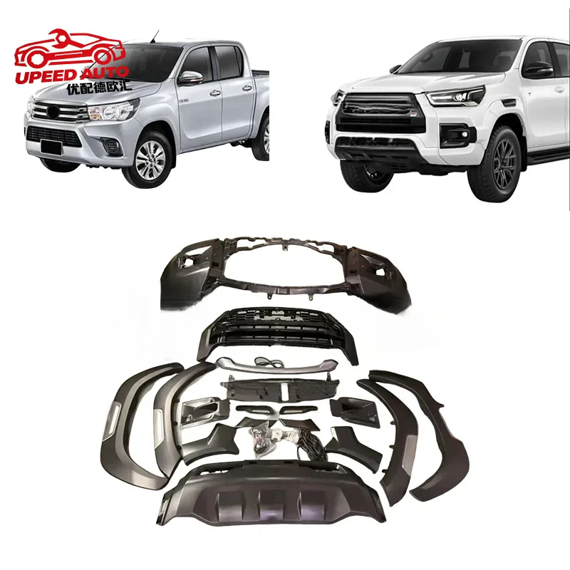 

Suitable for Factory Hot Selling PP Plastics GR Sport Design Body Kits Conversion Car Bumper Hilux Revo Rocco GR Bodykit