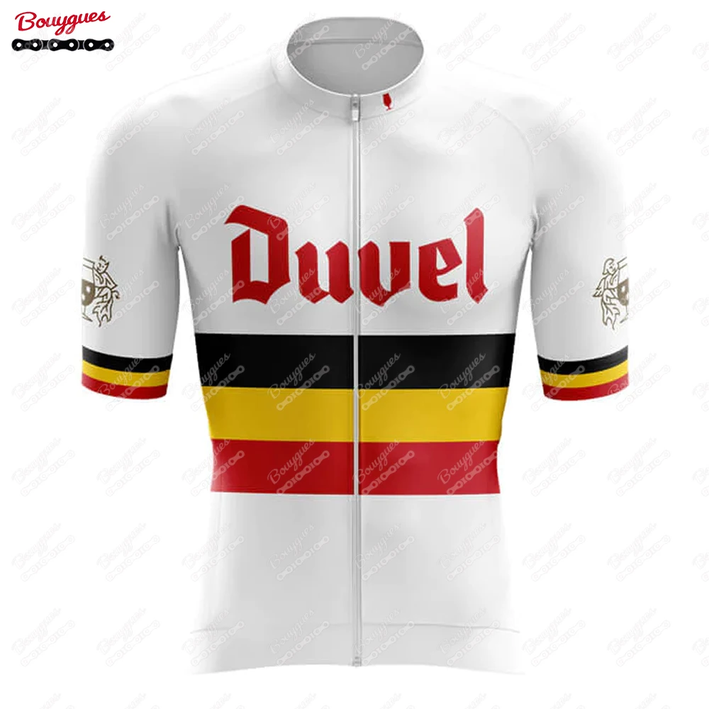 Duvel Cycling Jersey for Men Short Sleeve Reflective MTB Maillot Downhill Pro Team Mountain Bicycle Clothing Summer New