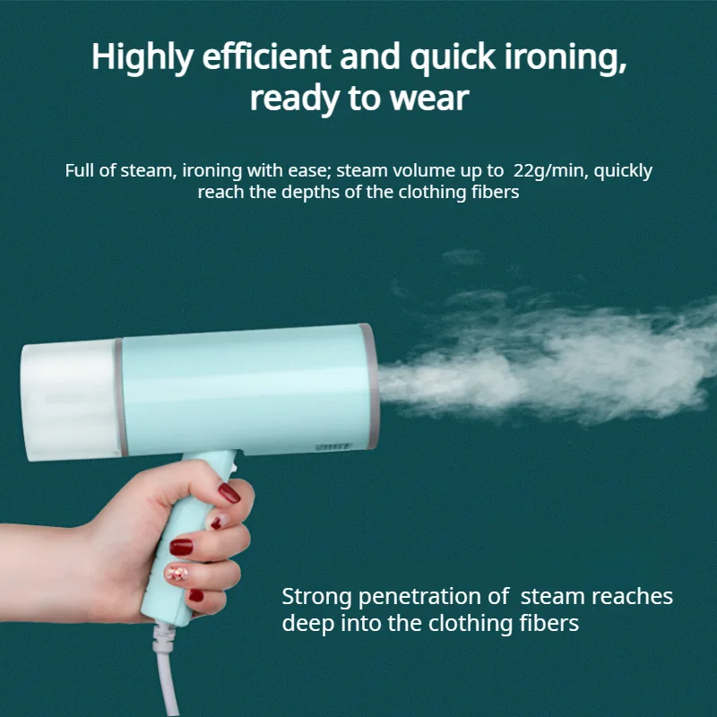 【EU Plug】 Household Portable Handheld Hanging Ironing Machine Foldable High-efficiency Steam Ironing Machine