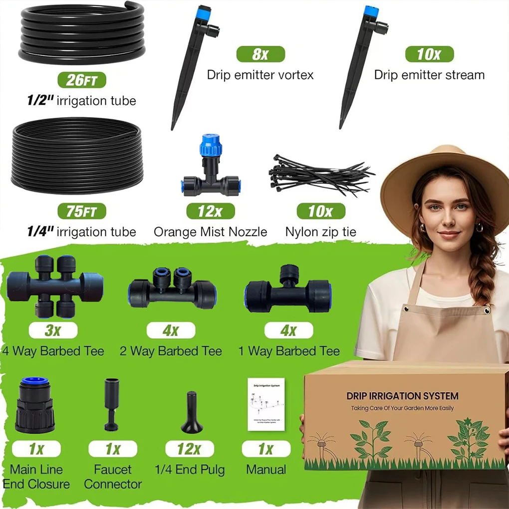 Customizable Drip Irrigation Equipment Designed With Quick-connect Systems And Essential Tubing For Ease Of
