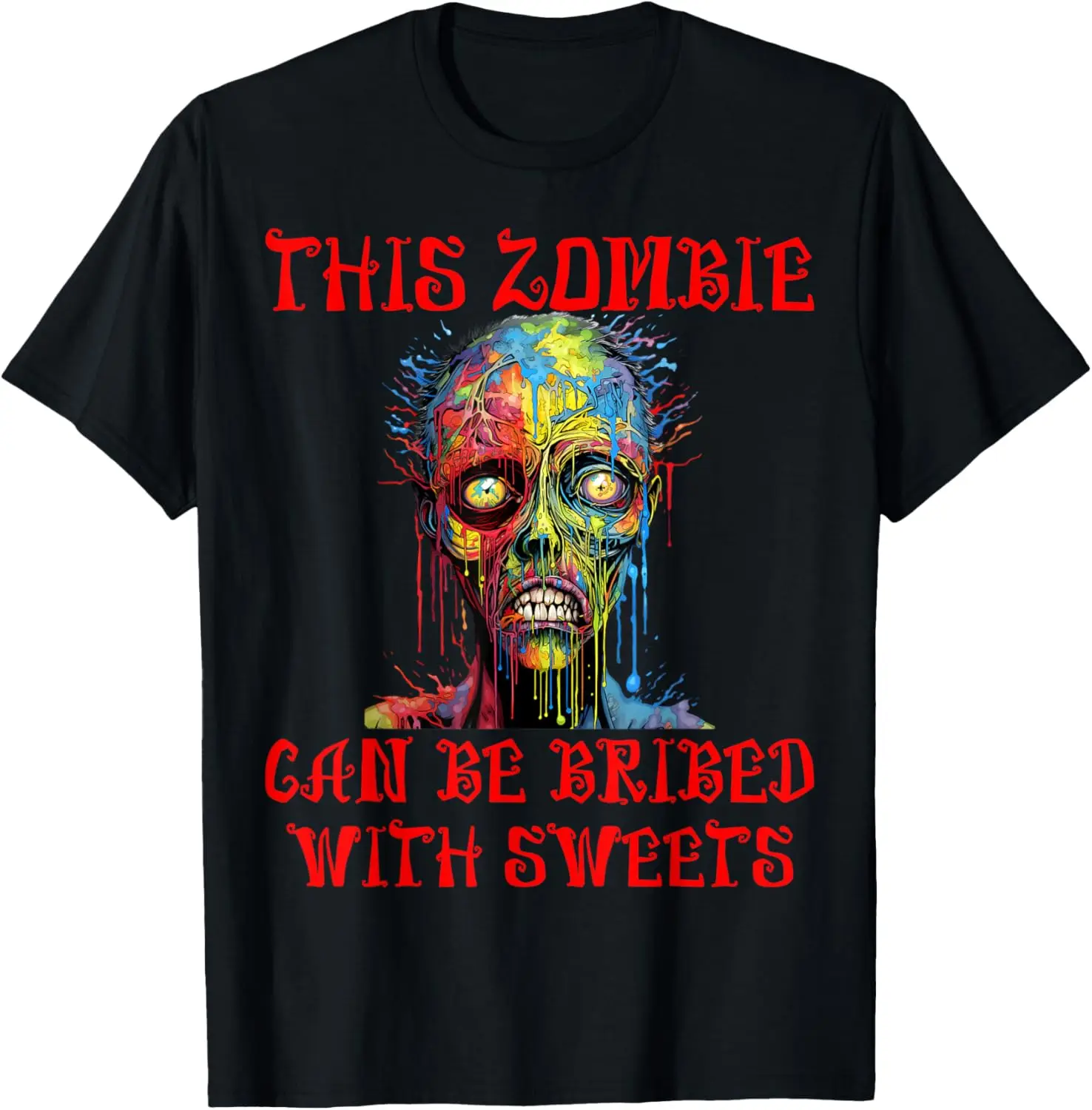 

Scary Zombie Halloween Costume Trick or Treat Party T-Shirt