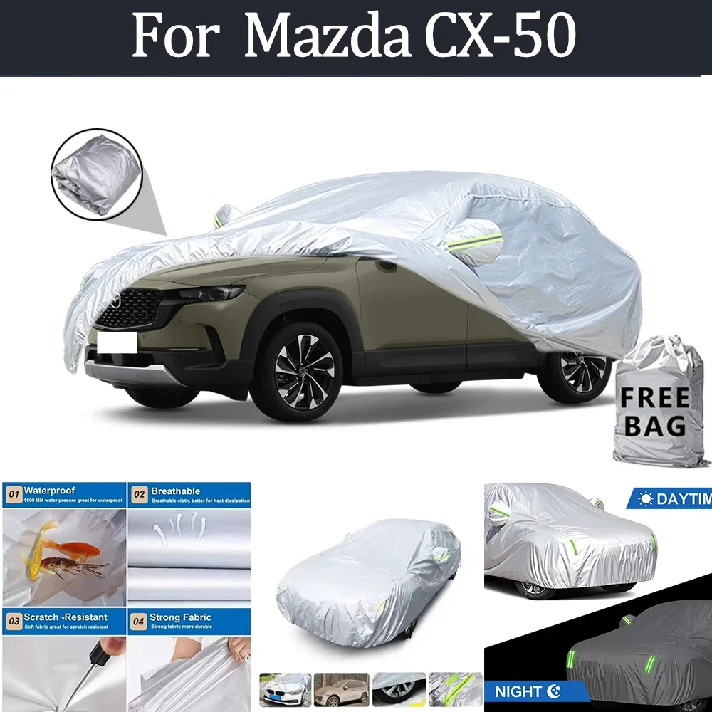 

For Mazda CX-50 Car Cover Outdoor Protection Covers Snow Sunshade Waterproof Dustproof Exterior UV Car Accessories