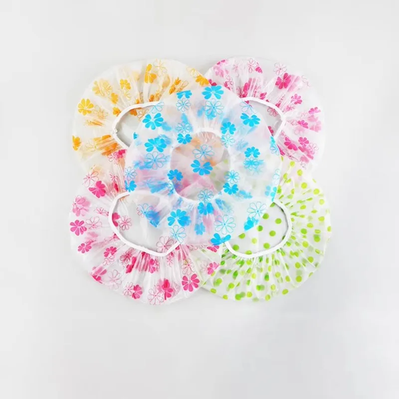 Suitable for Women's Salon Shower Products, Waterproof Shower Cap, Elastic Shower Cap, Reusable Shower Head Cover