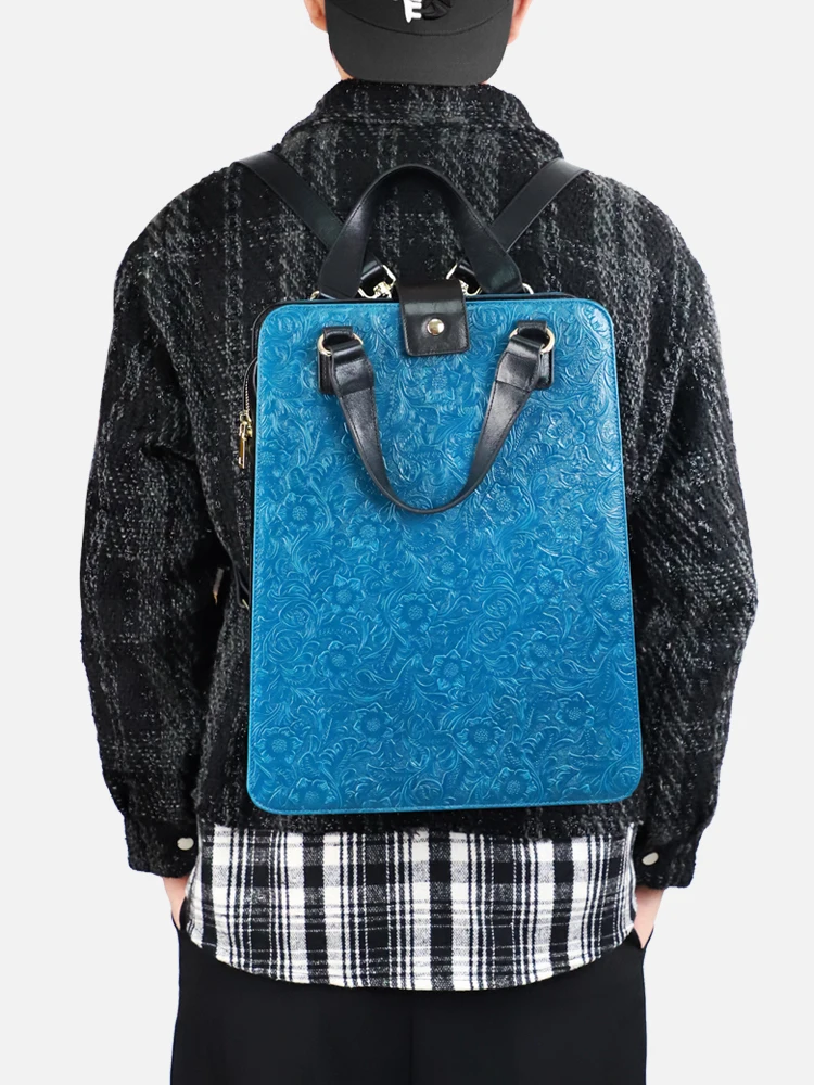 

Дизайнерская мужская сумка из натуральной кожи Кожаный рюкзак ручной работы Официальная сумка для документов Высококачественные рюкзаки