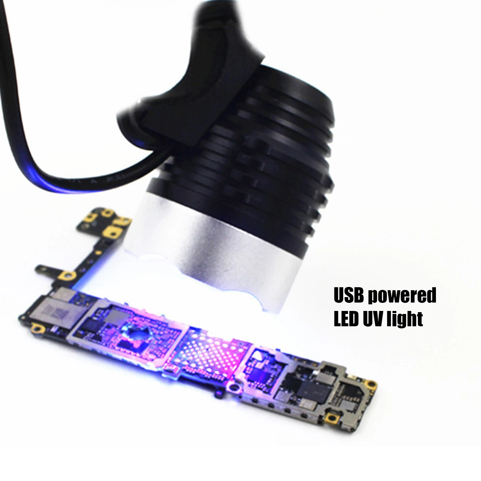ZK30 USB 전원 395nm UV 블랙 라이트 5V 10W LED UV 램프 3 기어 전화 PCB 수리 수지 경화