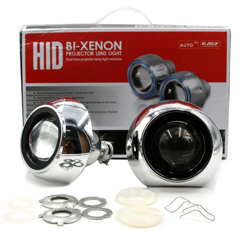 

Top-rated 2.5 3 Inch Universal Bi HID Xenon Projector Lenses Kit with H1 H4 H7 Compatibility and Tiguan Mask