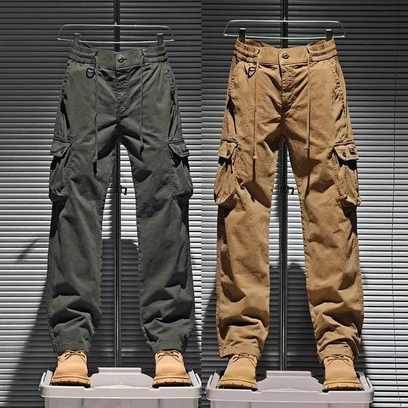 Men's Workwear Straight Leg Pants Anti-Tear Durable Cotton Work Trousers for  Welding Construction Site Labor Protection