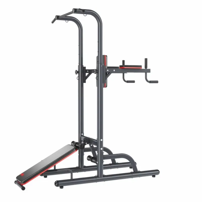 YTYINDDS-7711 Heavy Duty Power Tower Dip Station Workout Pull Up Bar Adjustable Height Strength Fitness Exercise Equipment