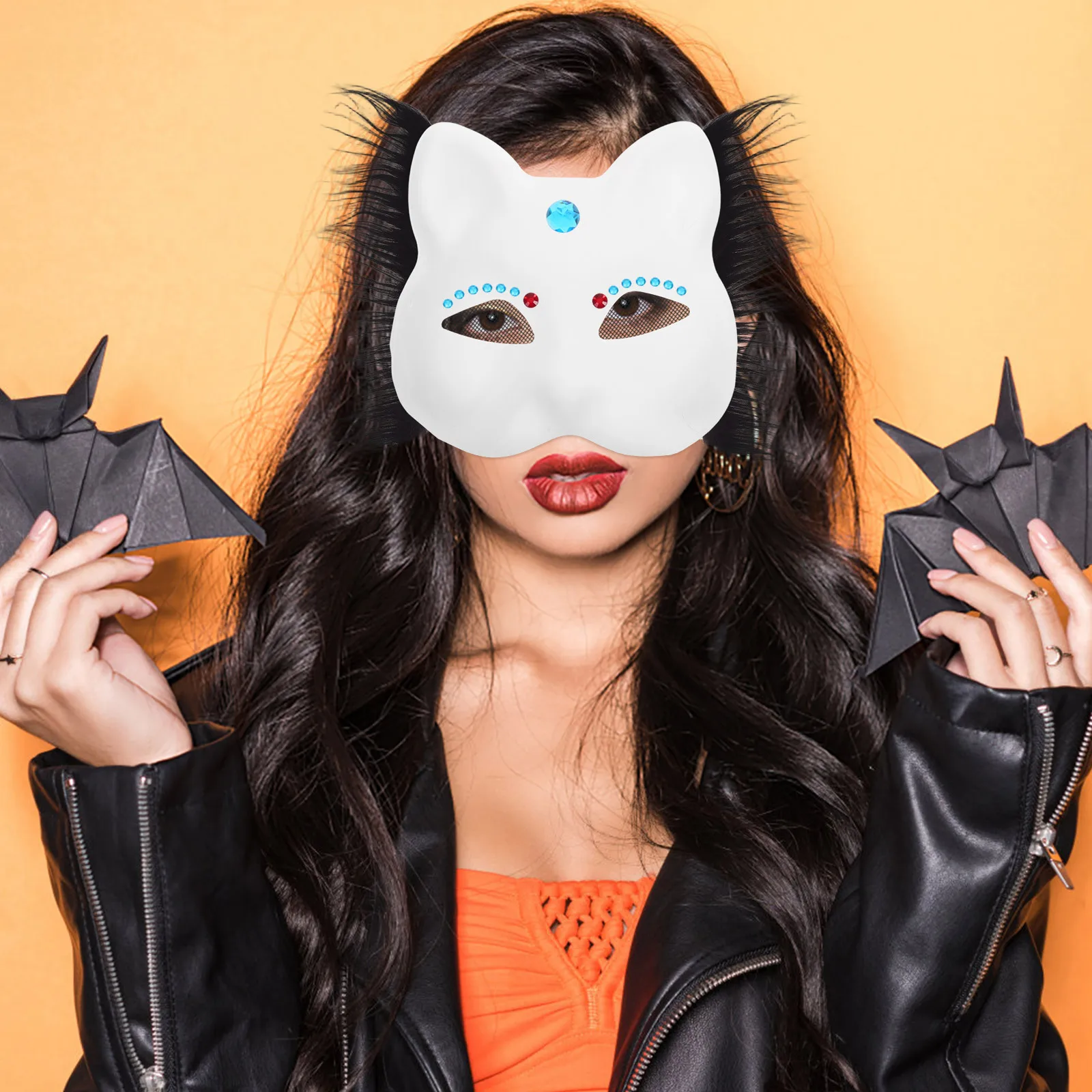 1 ensemble de masques de chat à faire soi-même, masque Animal en papier à peindre pour Cosplay, mascarade, fête, artisanat fait à la main, fourniture d'activités de créativité pour enfants