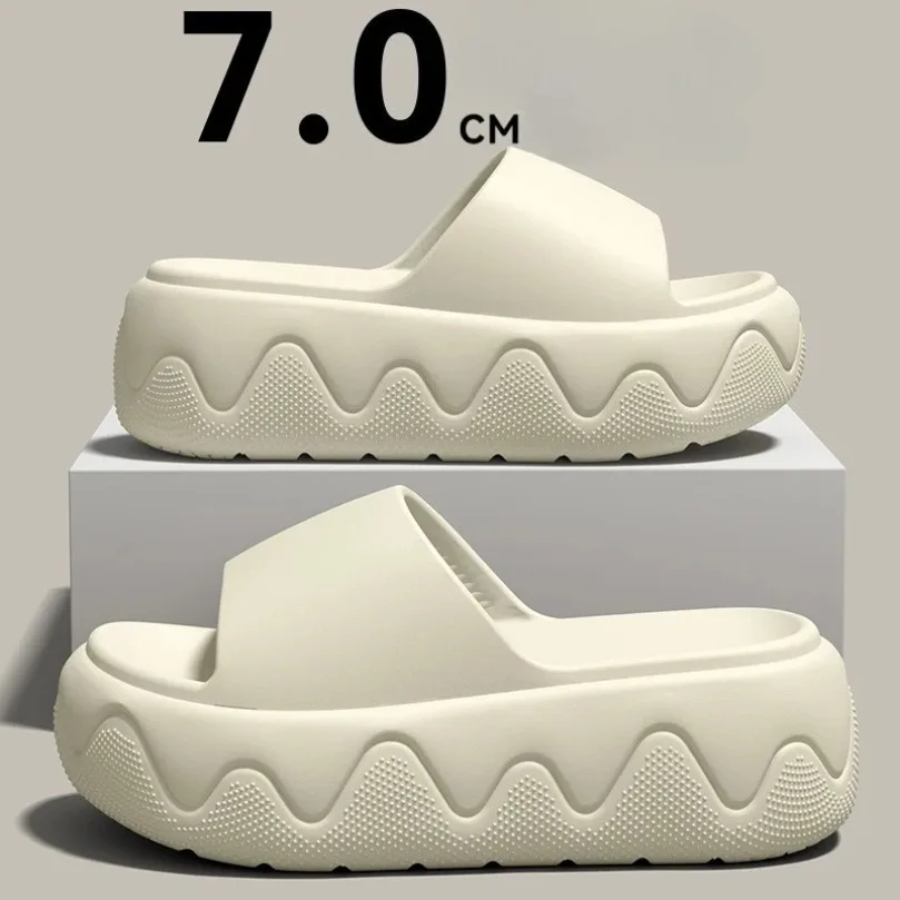 Women Home Slippers Cloud Heel House Platform Summer Soft Sandal Slides Flip Flop Ladies Rubber Shoe Flat EVA Bathroom Indoor