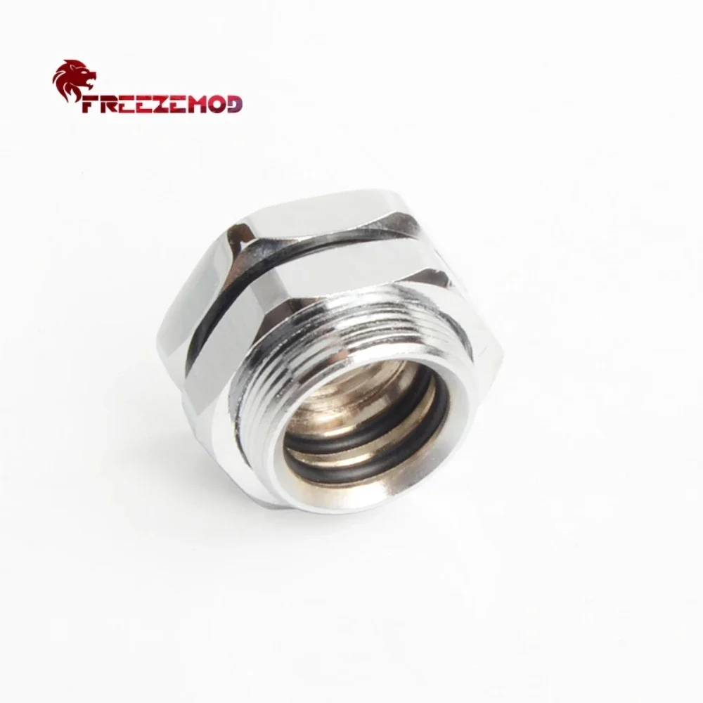 FREEZEMOD Water Cooling Stop Hand Compression Torque Through-board Injection G1/4 Thread Straight Plug 14MM Hard Tube Fittings