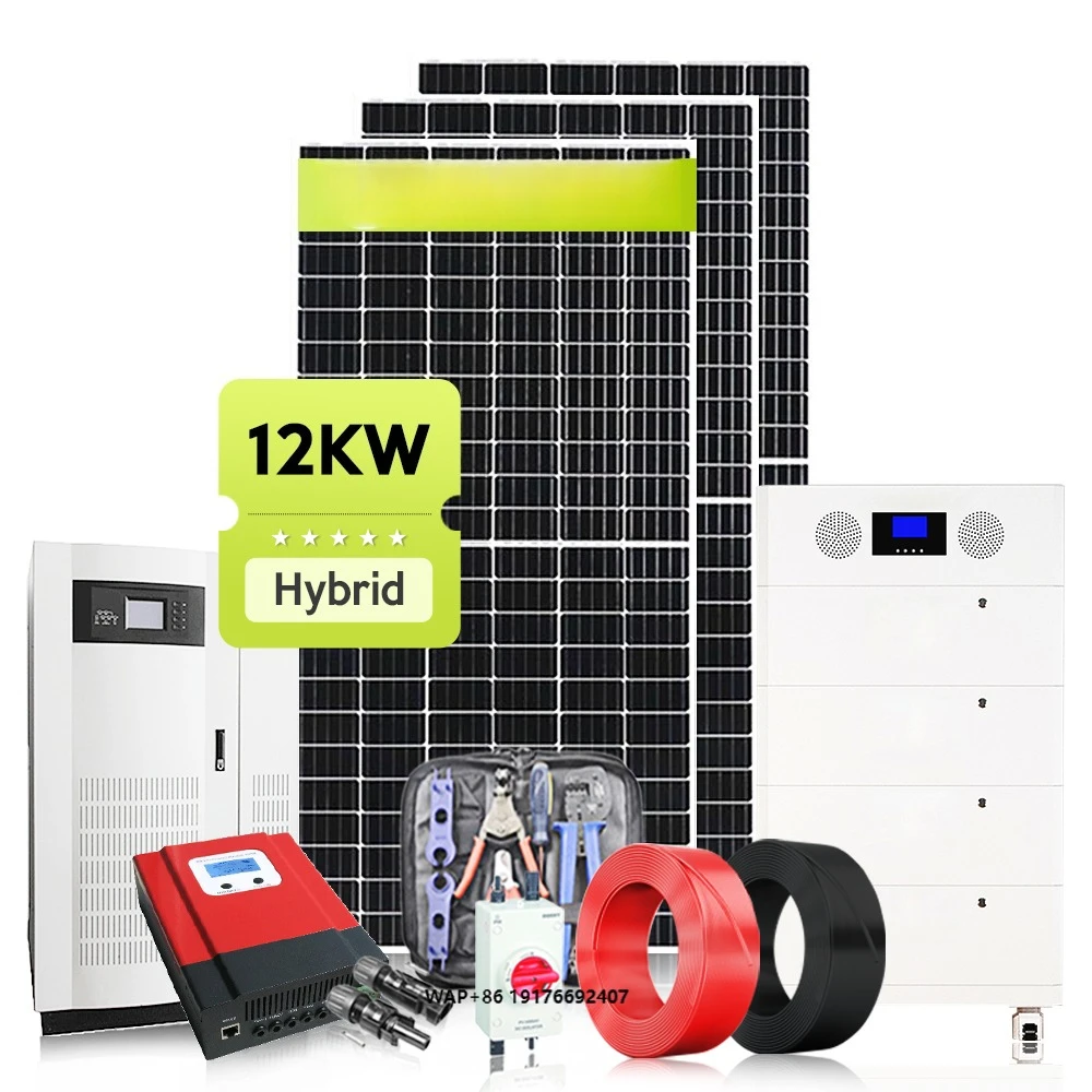 12kw Kit Fotovoltaico 3 phases off Grid Inverter Battery Backup Solar Power