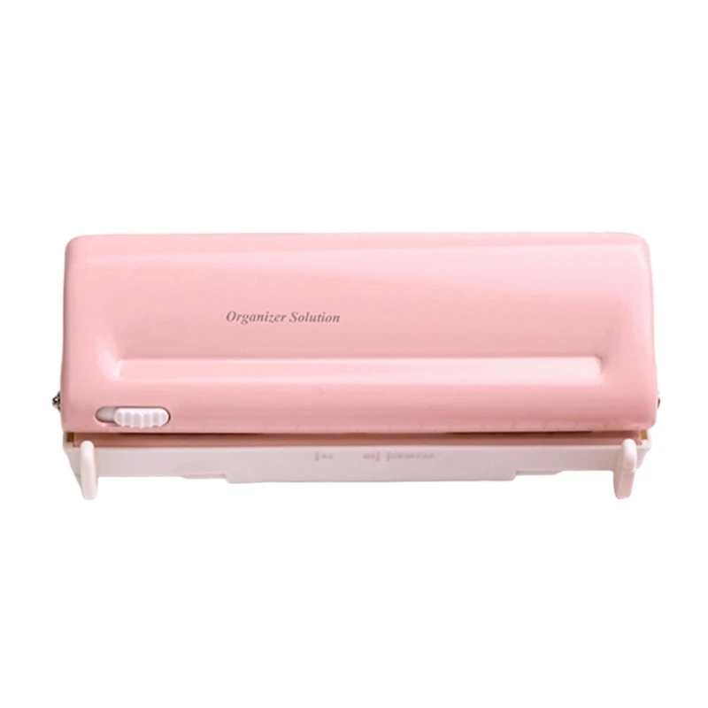 W89C 휴대용 6 홀 펀처 9 홀 페이퍼 펀처 핸드 계정 구멍 펀치 10 시트 용량 조절 가능한 수동 용지 펀치