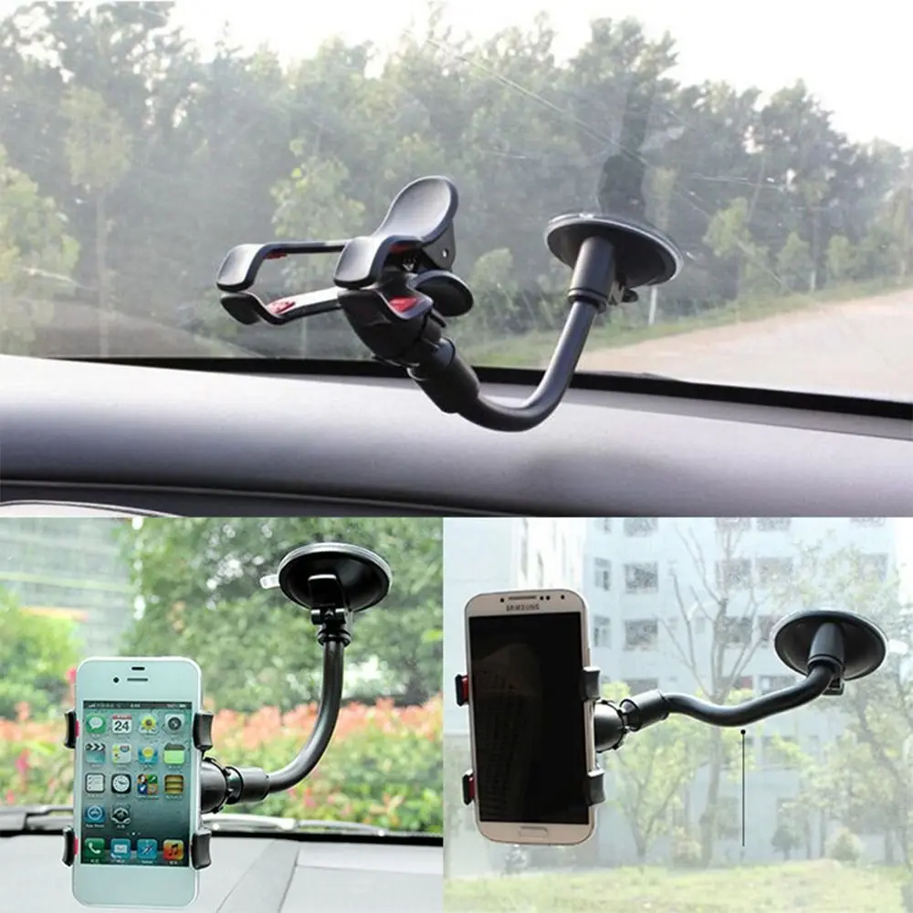 Double Collet Universal Stand CellPhone Clip Mobile Phone Holder In Car Phone Holder Bracket