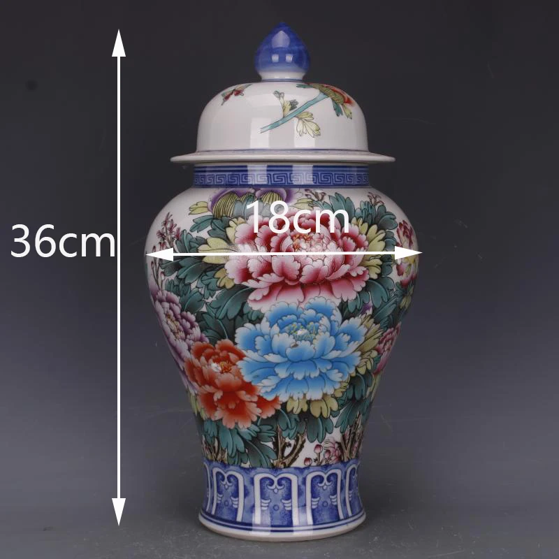 Qing Qianlong Rose Chinese Lidded Vase Antique Chinese Famille Rose Vase Old Ceramic Vase With Flower Design