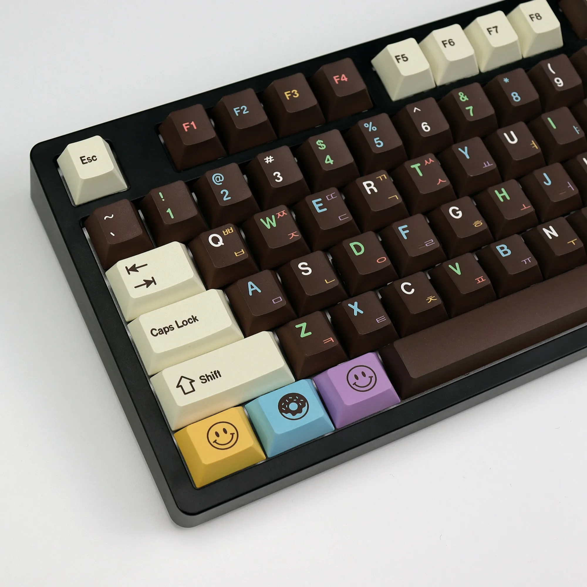 KBDiy 147 Key Caps PBT Donuts Keycaps Cute Cherry Profile Mechanical Game Keyboard Keycap for MX Switch Aula F87 F108 F99 Pro