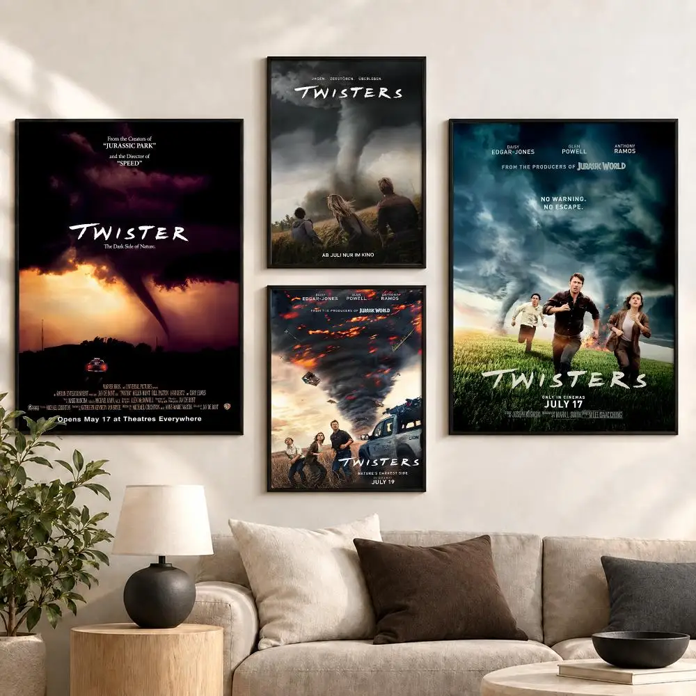 Twisters Storm Chaser Action Movie Dramatic Sky Scenes Poster Aesthetic Art Print for Bedroom & Living Room Decor, Unframed