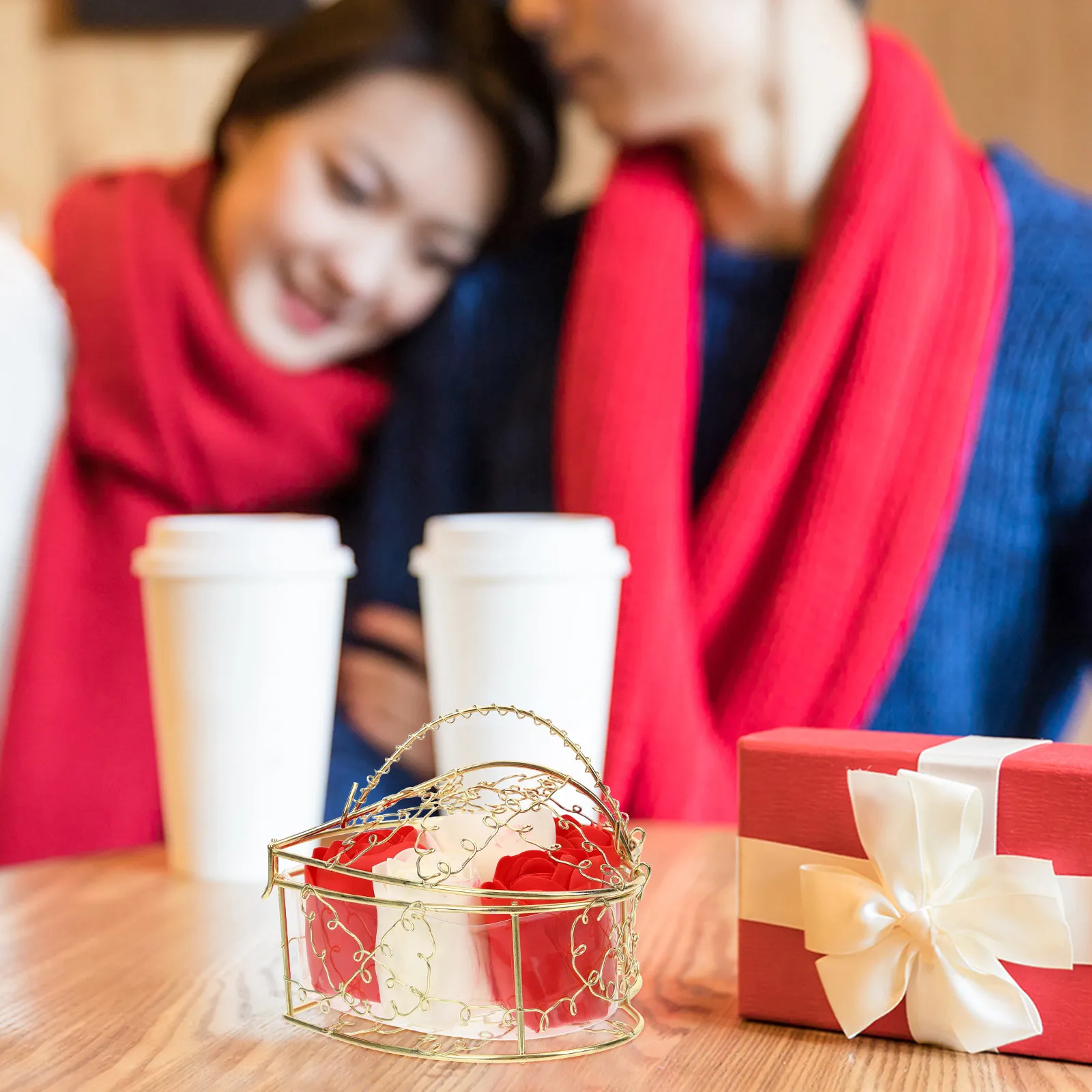 

Heart Shape Box Soap Flower Realistic Rose Scented Decorative Bath Soap Gift Set for Women Birthday Anniversary