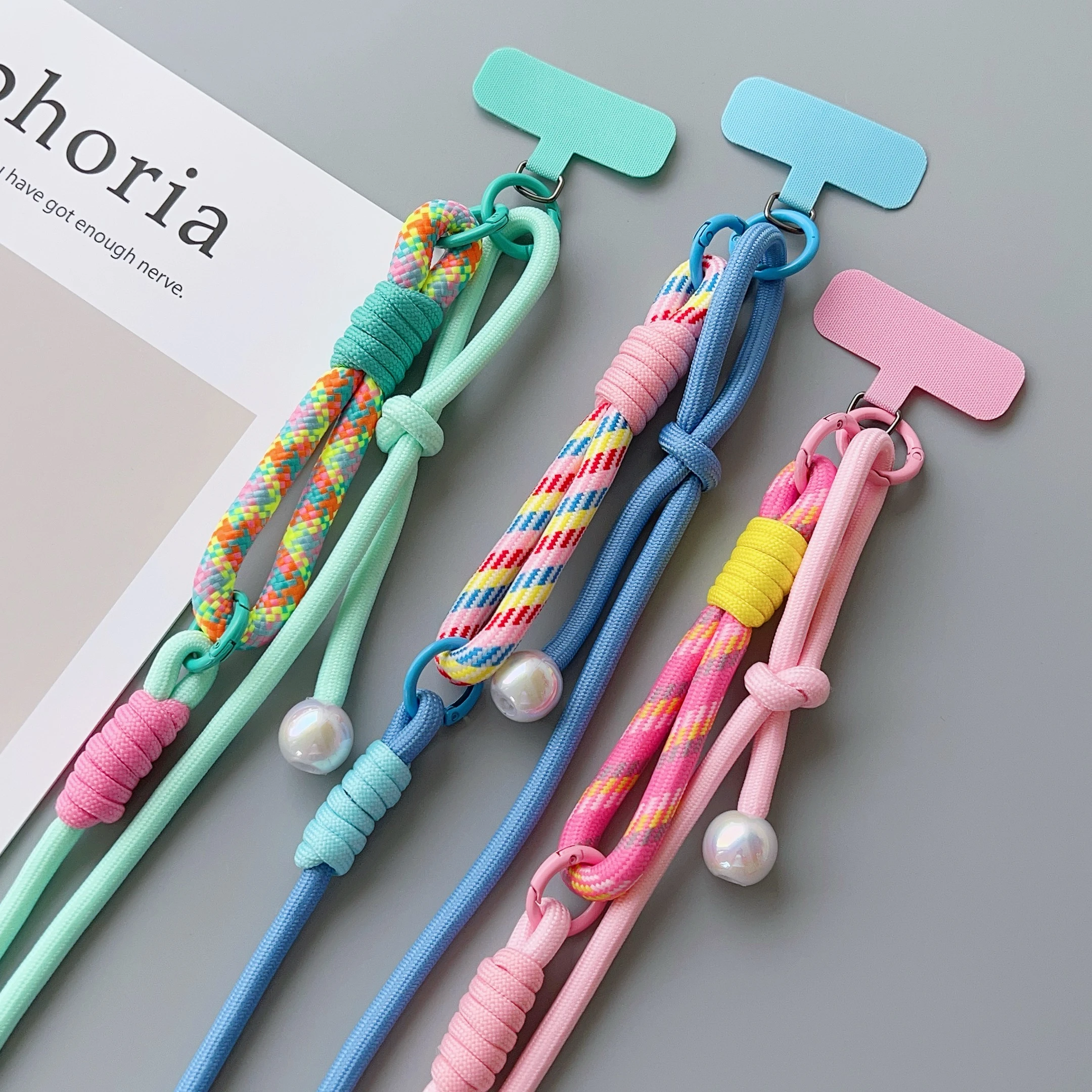 Simple Two-in-one Mobile Phone Lanyard, Crossbody Strap, DIY Wrist Short Rope, Multi-Functional Adjustable Fancy Lanyard