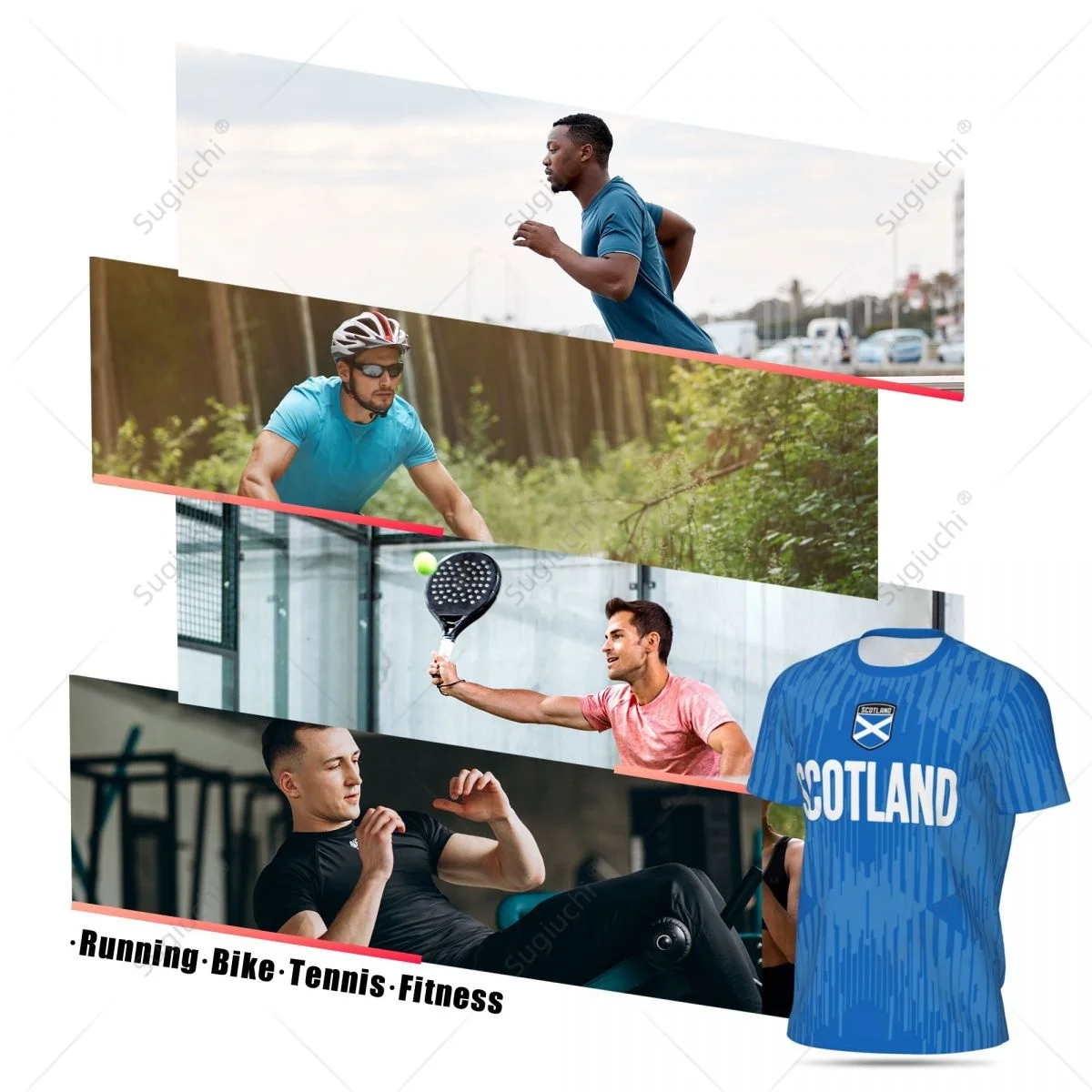 Unisex Scotland Flag 3D Printed T-shirt Fans Mesh tshirt For Running Bike Soccer Tennis Fitness Sports Exclusive