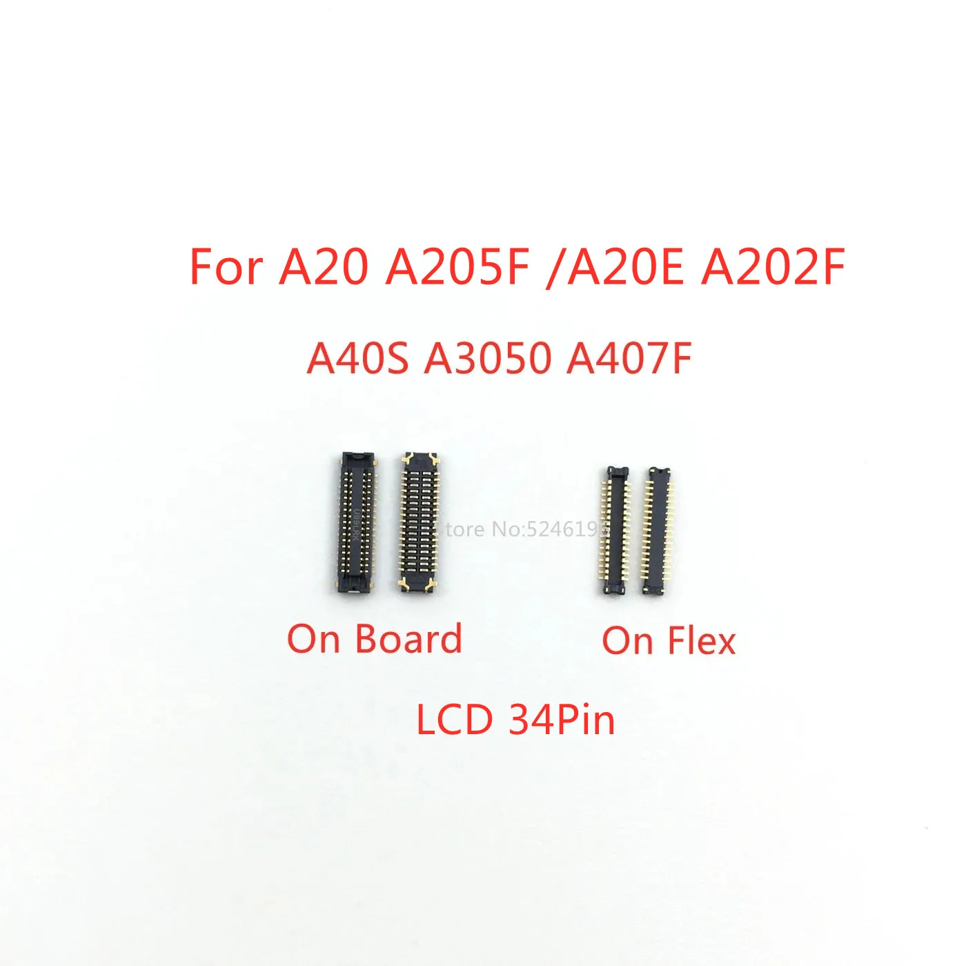 5-10Pcs LCD Display FPC Connector Port 34Pin For Samsung Galaxy A20 A205F A20E A202F A40S A3050 A407F J7 2017 J727 Plug On Board