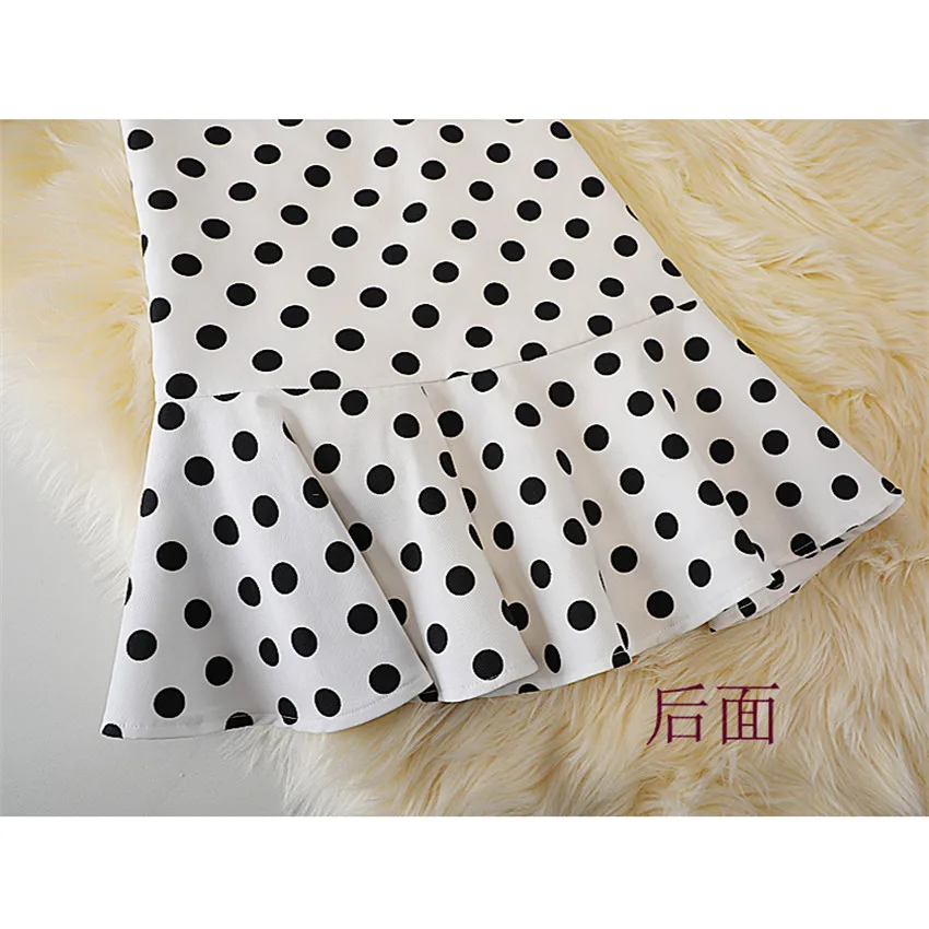 Gowyimmes 2022 Summer Women Irregular Dot Chiffon Skirt Elegant Lady High Waist Ruffle Mermaid Skirts Hip Pakadge Mini PD1298