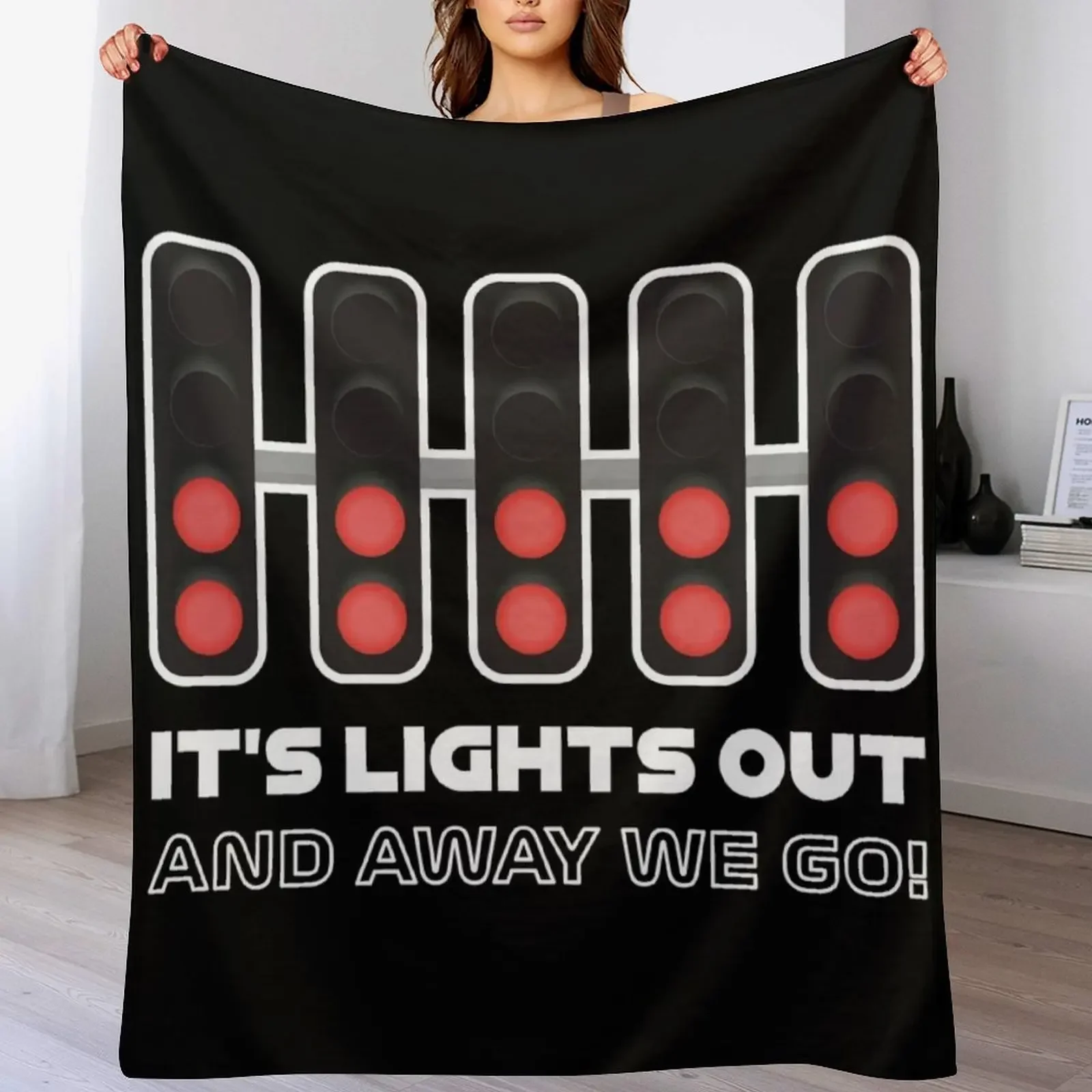 

It's Lights Out and Away We Go! - Classy Version Throw Blanket Softest Soft Plaid manga Decoratives Blankets