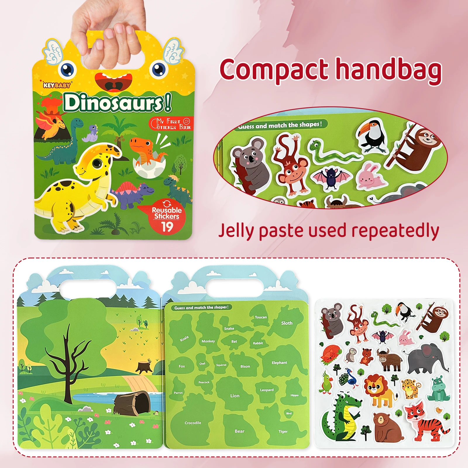 Children's Toy Book Stick The Object To The Corresponding Position Repeatable Paste Children's Educational Books Easy To Carry