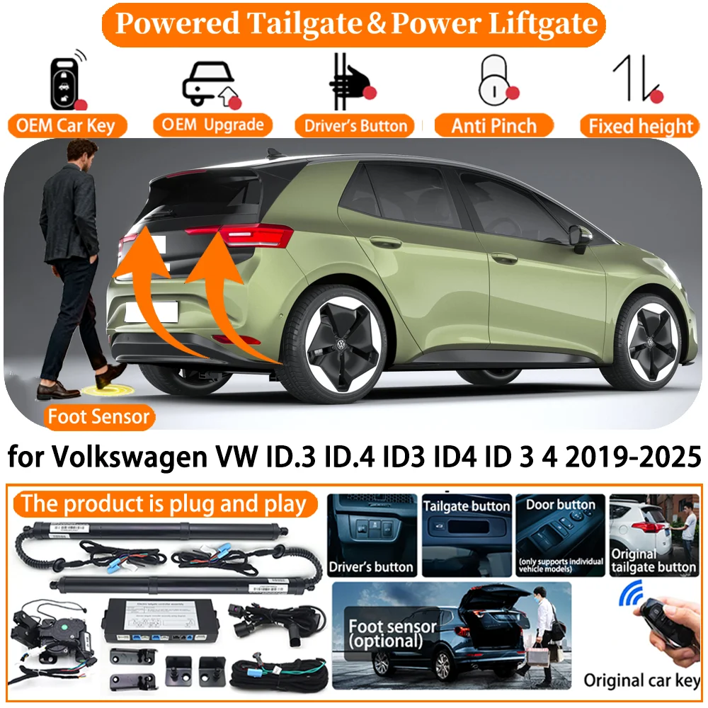 

Car Smart Powered Tailgate system for Volkswagen VW ID.3 ID.4 ID3 ID4 ID 3 4 2019-2025 Automatic Electric Power Tailgate kit