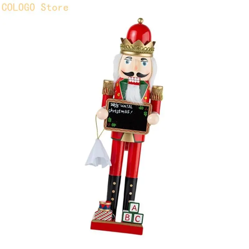 

Elegant 38cm Nutcrackers Statue Artistic Tabletop Decoration for Nut Cracking and Display Stylish Desktop Ornament D0LD