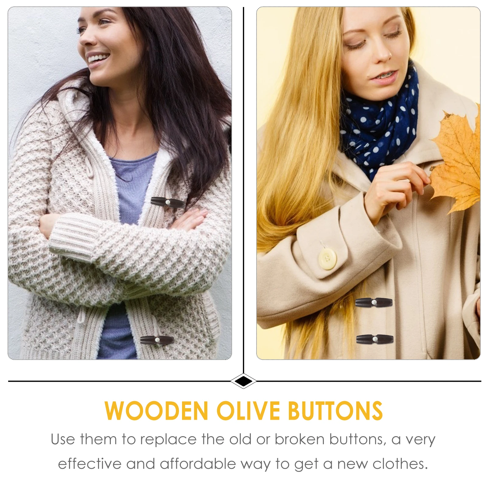 

20 Pcs Coat Buttons Decorative Sewing Horn Deep Coat Sewing Button Coffee 5 5CM Coats Sweaters Jackets Backpacks DIY