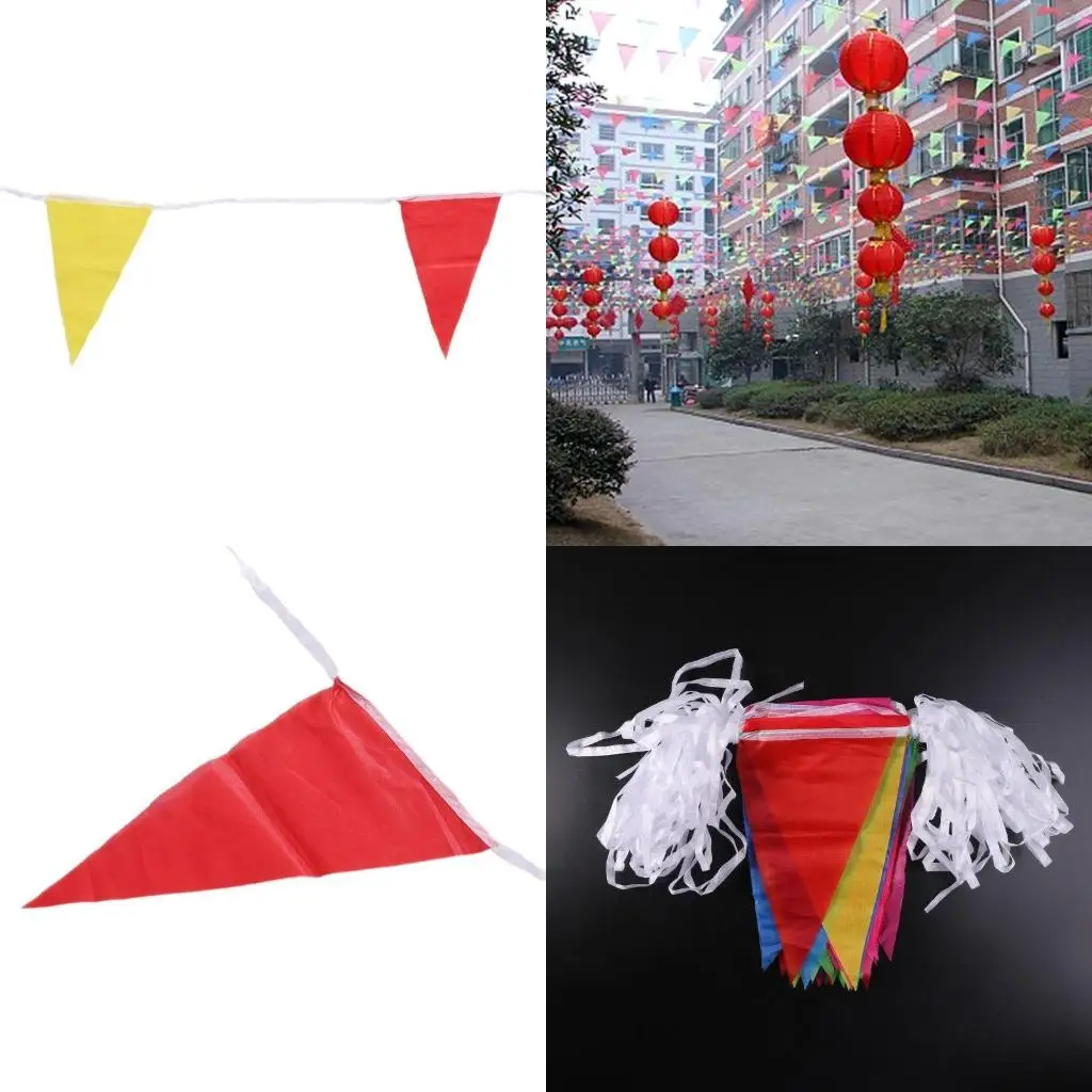 Colorful 80m for Triangle Flag Pennant Bunting String for Banner Garland Festiva high quality