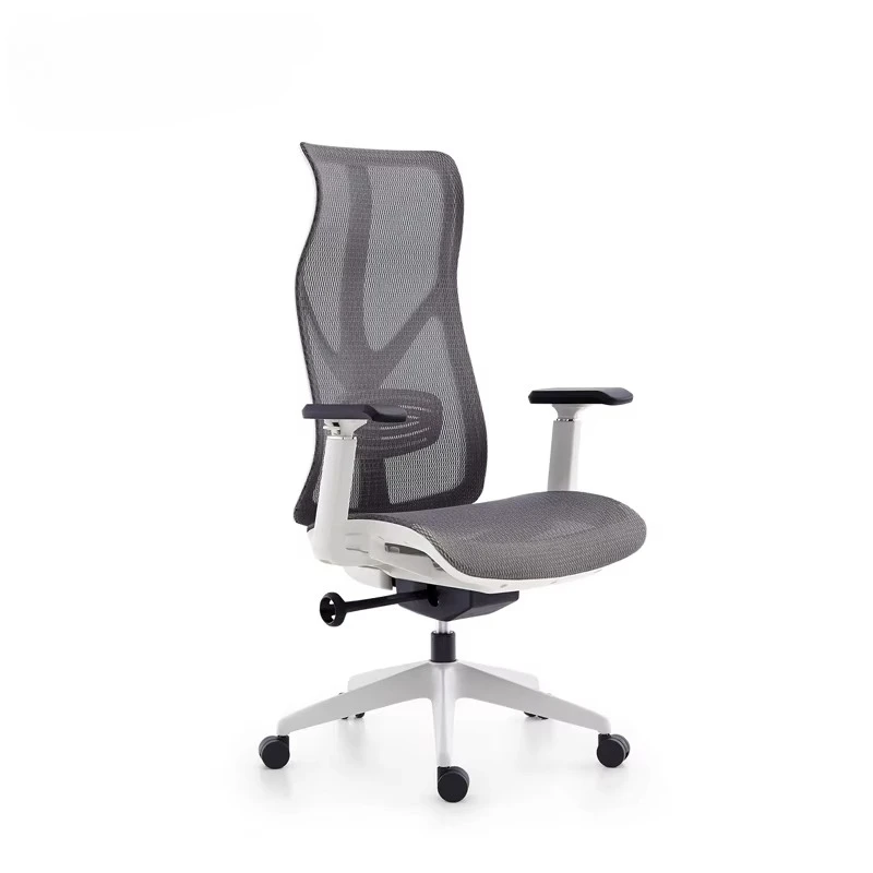 

Modern High Back Swivel Office Chair Ergonomic Staff Manager Mesh with Lumbar Support Fabric Material